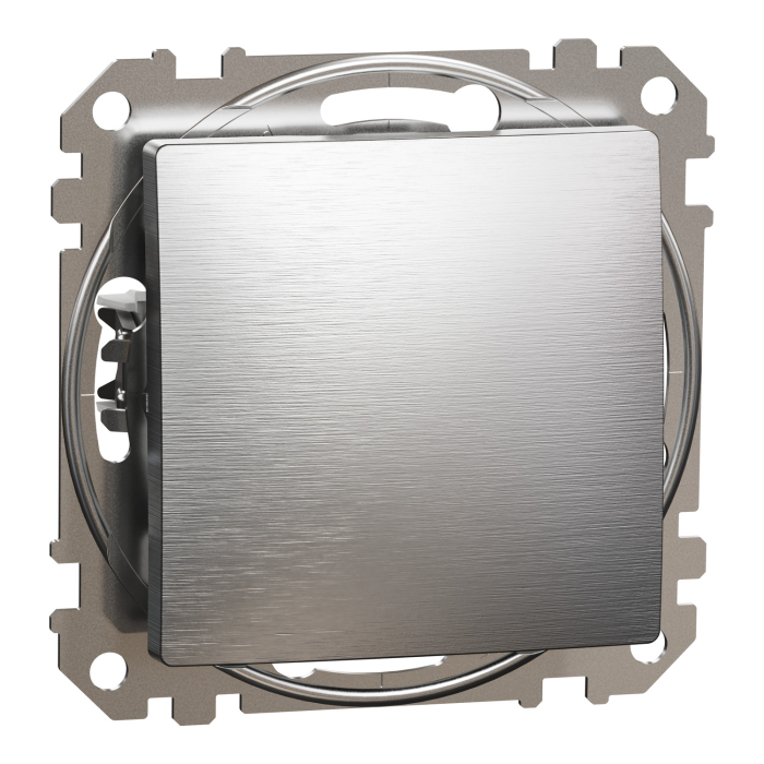 Кнопковий вимикач Мат Ал Sedna Elements, Матовий алюміній, Sedna Design & Elements