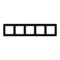 Рамк 5-пост шт чорн скло Sedna Elements, Чорне скло, Sedna Design & Elements