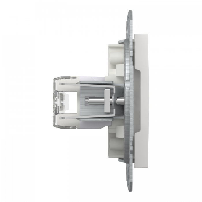 Розетка 2хRJ45 UTP 6 білий Asfora б/р, Asfora
