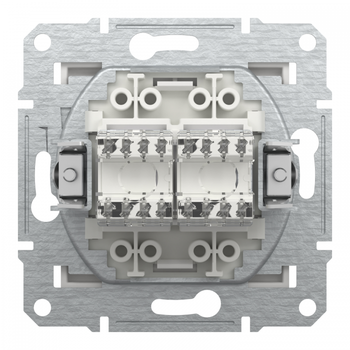 Розетка 2хRJ45 UTP 6 білий Asfora б/р, Asfora