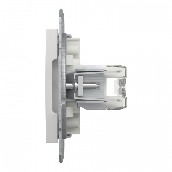 Розетка 2хRJ45 UTP 6 білий Asfora б/р, Asfora