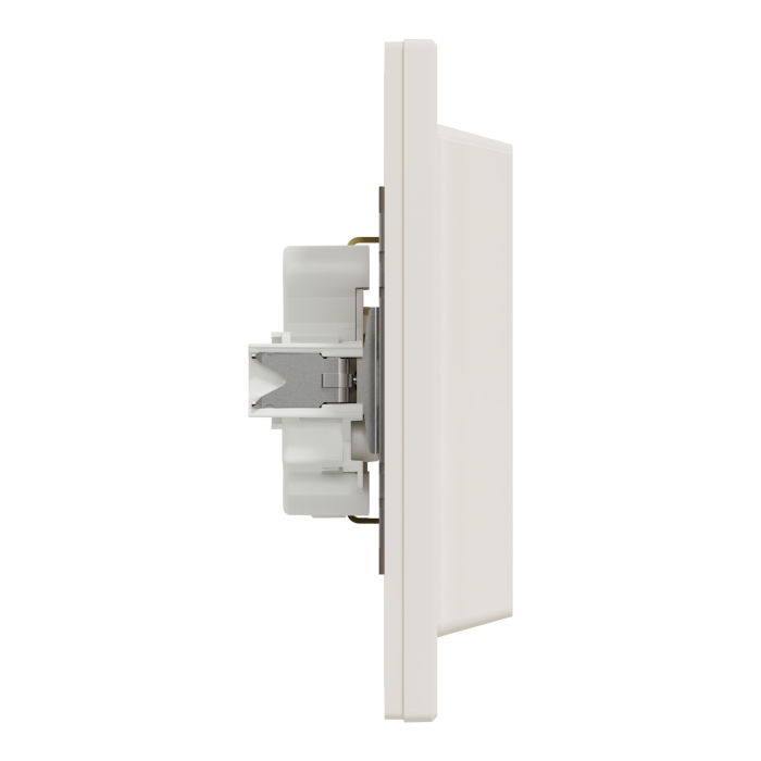 РОЗЕТКА ПОДВІЙНА З З/К КРЕМОВА ASFORA, Asfora