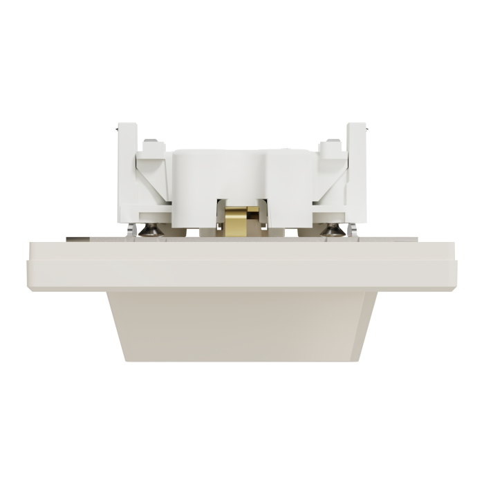 РОЗЕТКА ПОДВІЙНА З З/К КРЕМОВА ASFORA, Asfora