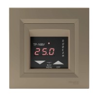 Терморегулятор для теплої підлоги Rubezh ТР-16ВУ серія Schneider Asfora (16А, 220В, бронза)