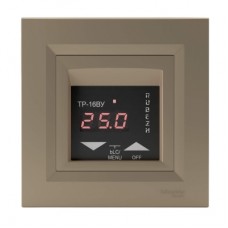 Терморегулятор для теплої підлоги Rubezh ТР-16ВУ серія Schneider Asfora (16А, 220В, бронза)
