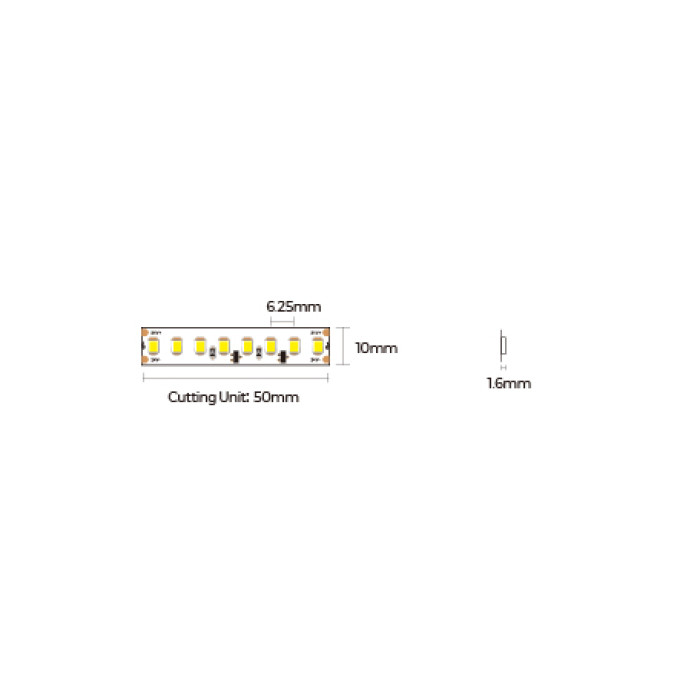 LED стрічка COLORS 160-2835-24V-IP20 16.4W 2400Lm 3000K 5м (DS8160-24V-10mm-WW)
