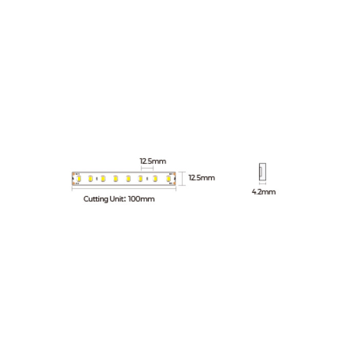 Термостійка стрічка COLORS 80-3030-24V-IP65 4.8W 690Lm 2700K 5м (DS980-24V-10mm-IP65-SW)