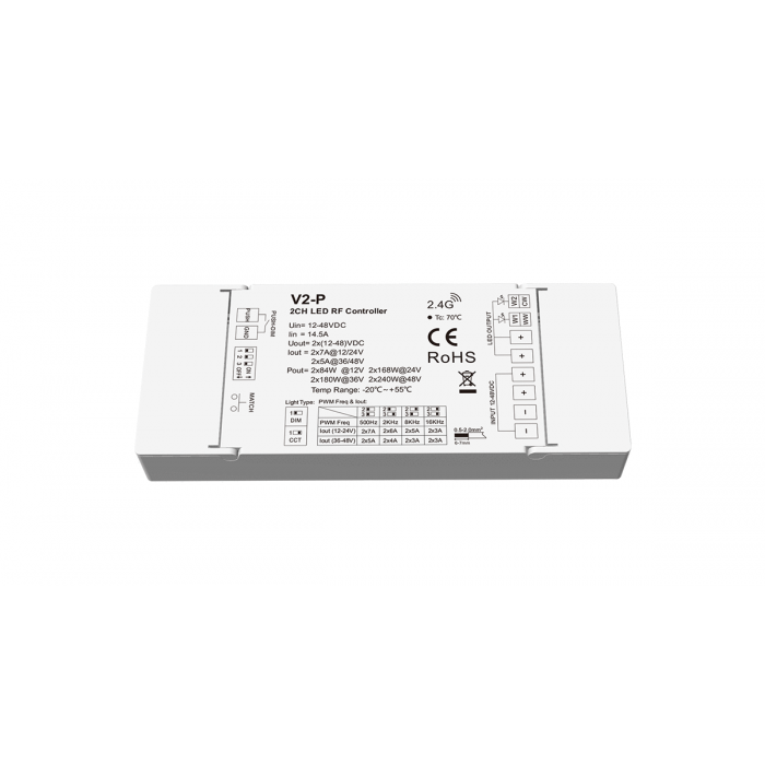 LED-контролер DEYA RF Single or Dual Color 12-48VDC, 7A*2CH (V2-P)