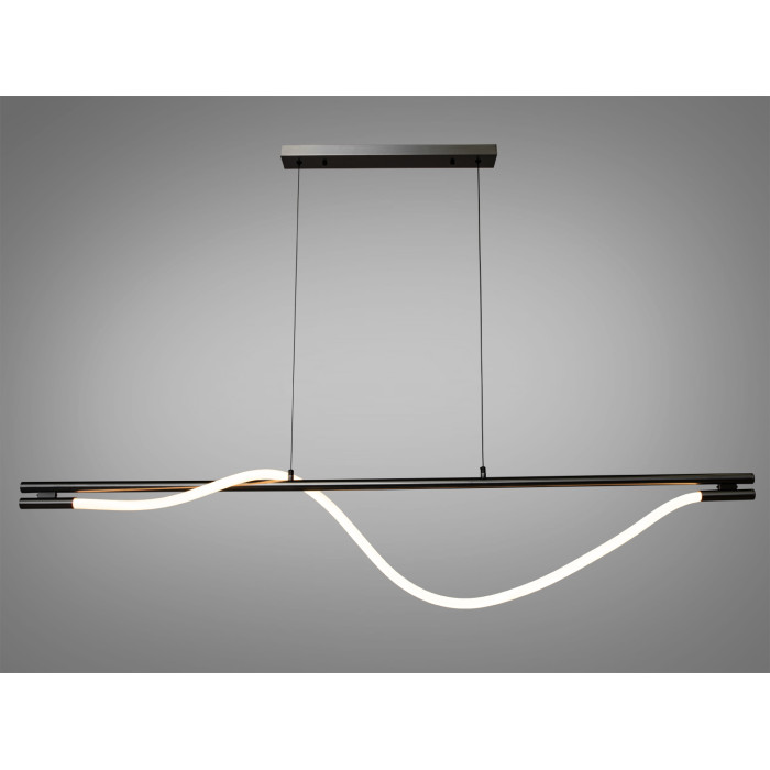 Сучасна світлодіодна люстра з серії "Роуплайт", 32W, чорний хром