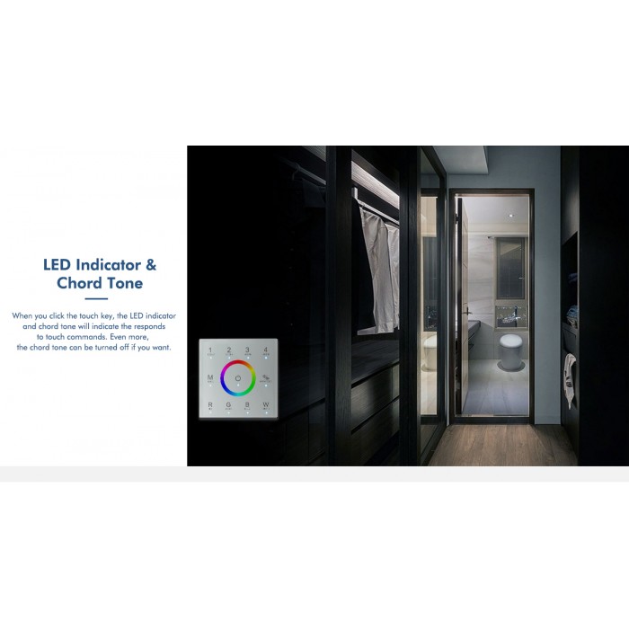 Пульт дистанційного керування DEYA 4 зони RGB+CCT (T15(Black))