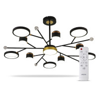 Світлодіодна накладна люстра Ardero AL6121ARD STORIA 72Вт чорний золото