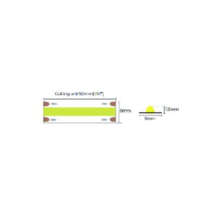 LED стрічка COLORS COB-24V-IP20 9.6W 750Lm 4000K 5м (DRF10-24V-8mm-NW)