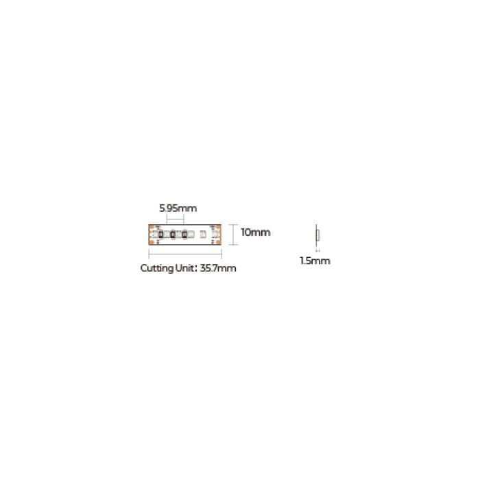 LED стрічка COLORS 168-3838-24V-IP33 15.7W RGB 5м (DA168RGB-24V-10mm)