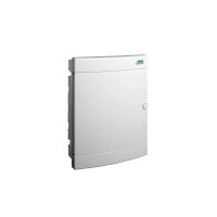 Модульний щиток, білі дверцята, вбудованого монтажа, IP40, 2 ряда, 2x12 модулі