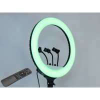 RGB селфі лампа з пультом, 45см, без штатива, живлення 220В, RGB лампи