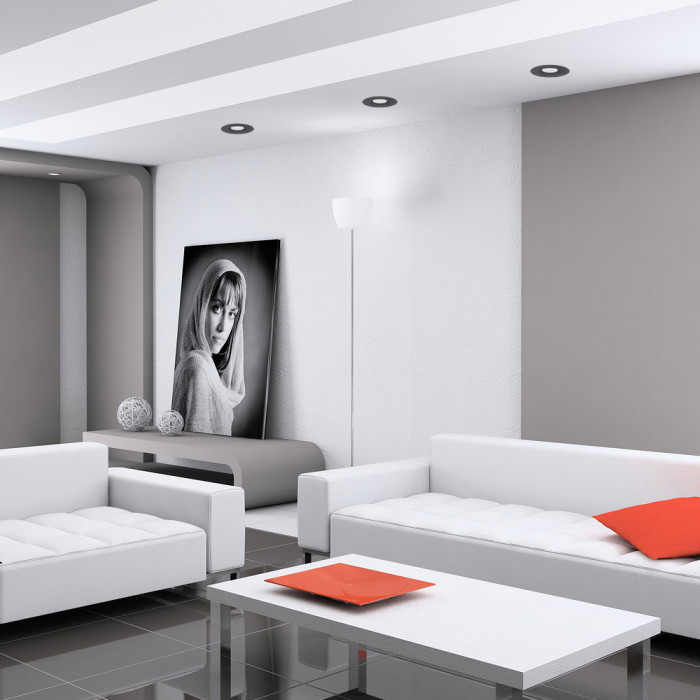 Вбудований поворотний світильник Feron DL8340 під лампу чорний