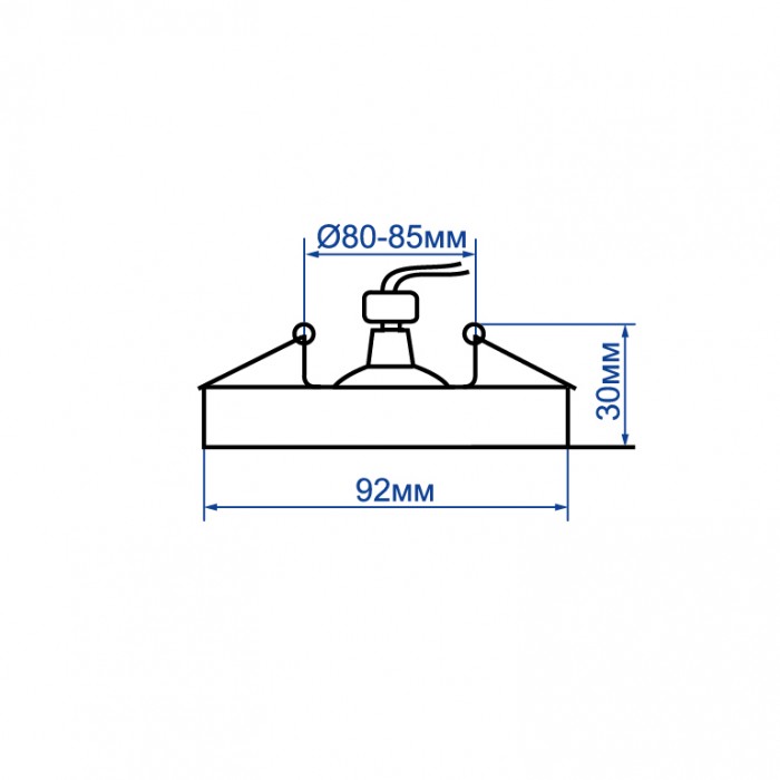 Вбудований світильник Feron DL6140 під лампу чорний