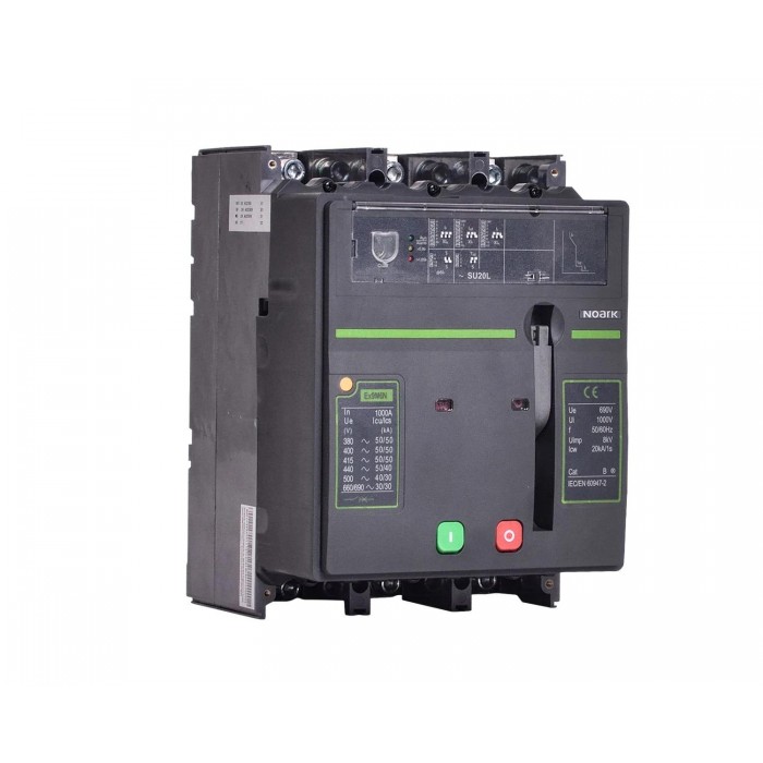 Автоматичний вимикач, розмір M6, SU20L, Ics=70kA,Icu=100kA, In=1600A, 3 полюси, з мотор-приводом AC230