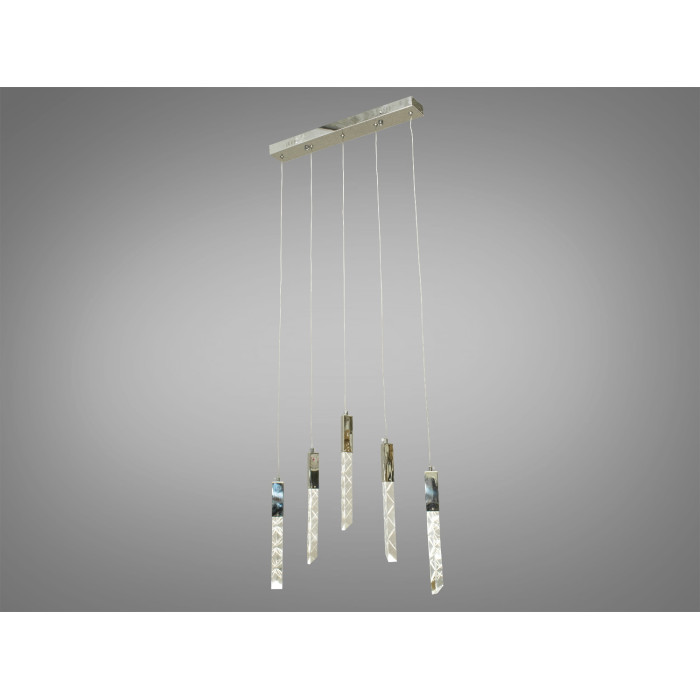 Сучасна світлодіодна люстра потужністю 12W, колір-хром