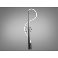 Сучасний настінний світлодіодний світильник шланг, 14W, чорний хром