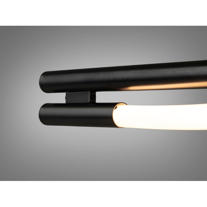 Сучасна світлодіодна люстра з серії "Роуплайт", 32W, чорний хром