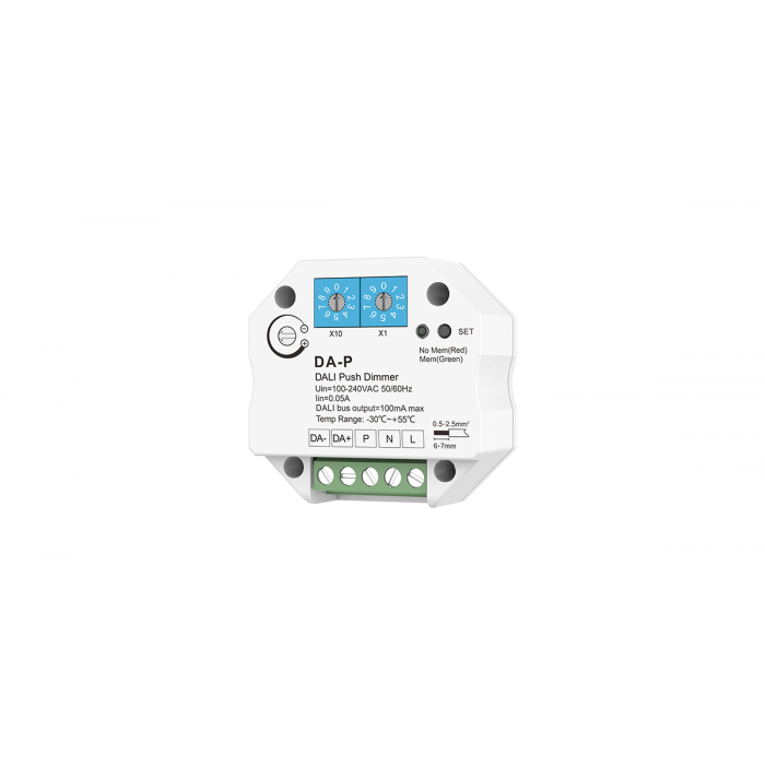 Димер DEYA 100-240VAC, 16VDC, 100mA, DALI Push (DA-P)