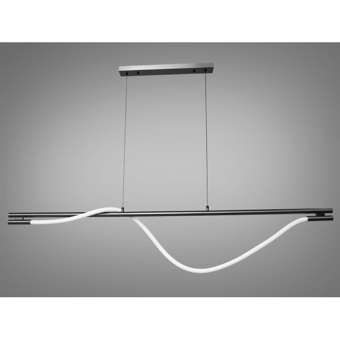 Сучасна світлодіодна люстра з серії "Роуплайт", 32W, чорний хром