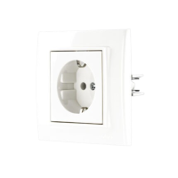 Розетка з заз.Mina біла/12, Білий, Розетка з заз.