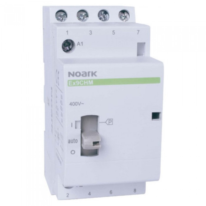 Модульний контактор з РК, 20A , 220-240V AC, 4 NO контакти