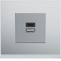 Накладка для розеток USB Lumina/Gallery, срібна
