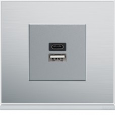 Накладка для розеток USB Lumina/Gallery, срібна