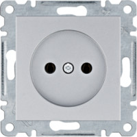 Розетка без з/к Lumina, срібна, 16А/230В
