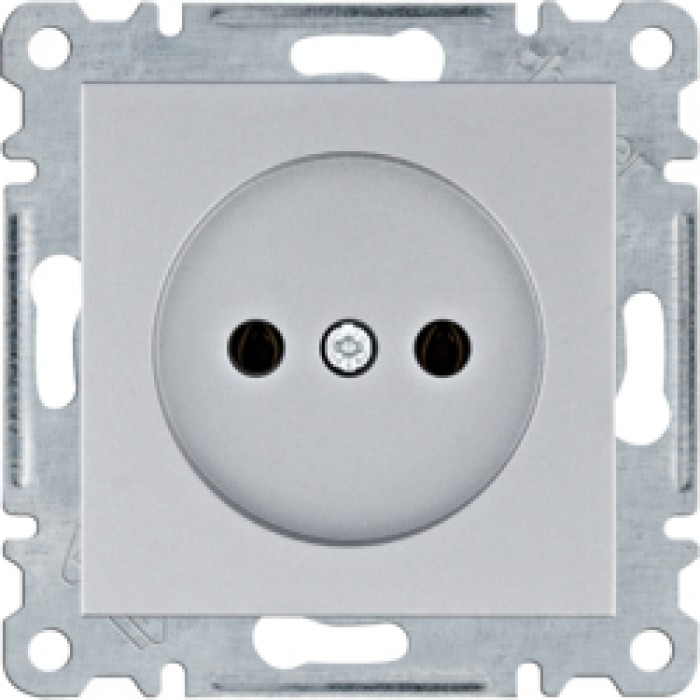 Розетка без з/к Lumina, срібна, 16А/230В