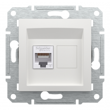 Розетка RJ45 UTP кат 6 білий Asfora б/р, Asfora