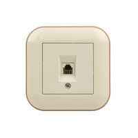 Розетка ТФ Loft кремовий+крафтовий/12/120, Крем, Розетка ТФ