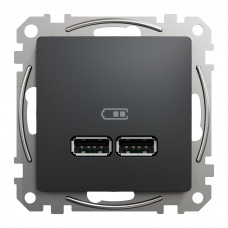 USB роз A+A 2,1A Чорний Sedna Design, Чорний, Sedna Design & Elements