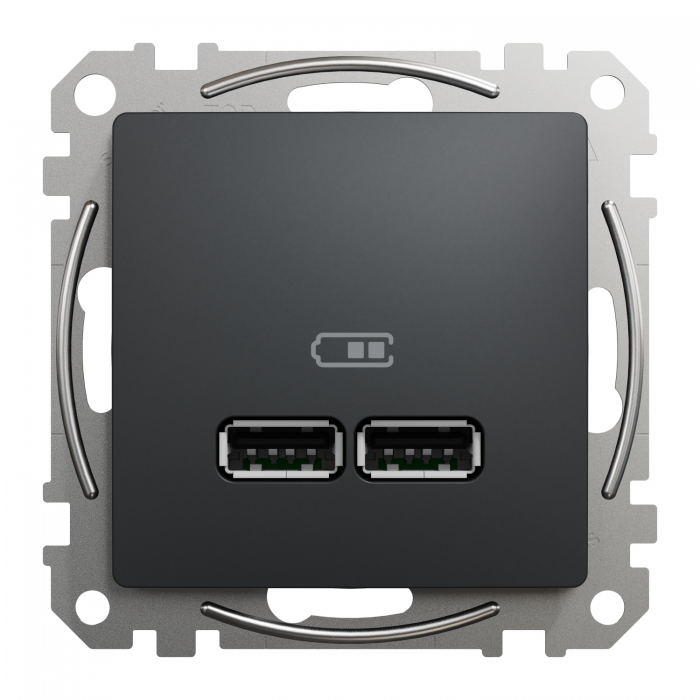 USB роз A+A 2,1A Чорний Sedna Design, Чорний, Sedna Design & Elements