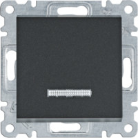 Вимикач з підсвічуванням універсальний Lumina, чорний, 10АХ/230В