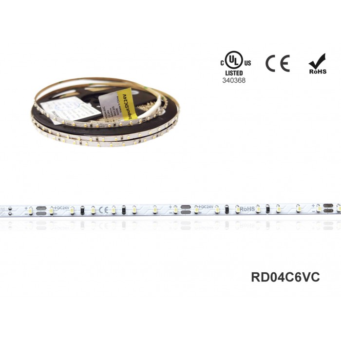 LED стрічка RISHANG 126-2014-24V-IP33 8.6W 750Lm 6500K 5м (RD04C6VC-W)