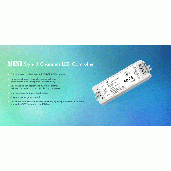 LED-контролер RGB DEYA 12-24VDC, 4A*3CH (V3)