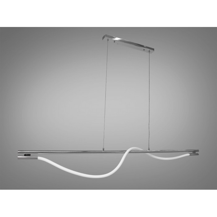 Сучасна світлодіодна люстра з серії "Роуплайт", 32W, хром