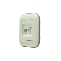 Розетка комп'ютерна (CAT6) Loft білий+сірий/12/60, Білий, Розетка комп’ютерна 1-а