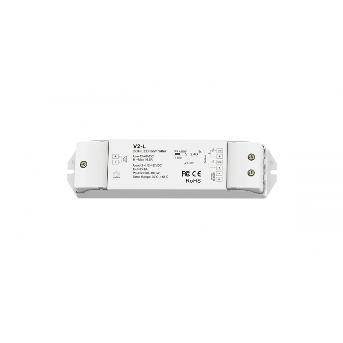 LED-контролер DEYA 12-48VDC, 8A*2CH, PUSH-DIM (V2-L)