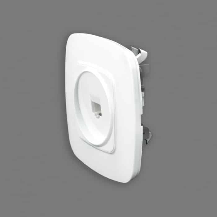 Розетка телефонна біла ELA