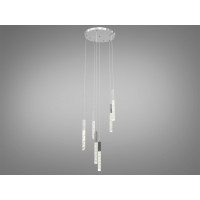 Сучасна світлодіодна люстра потужністю 14W, колір-хром