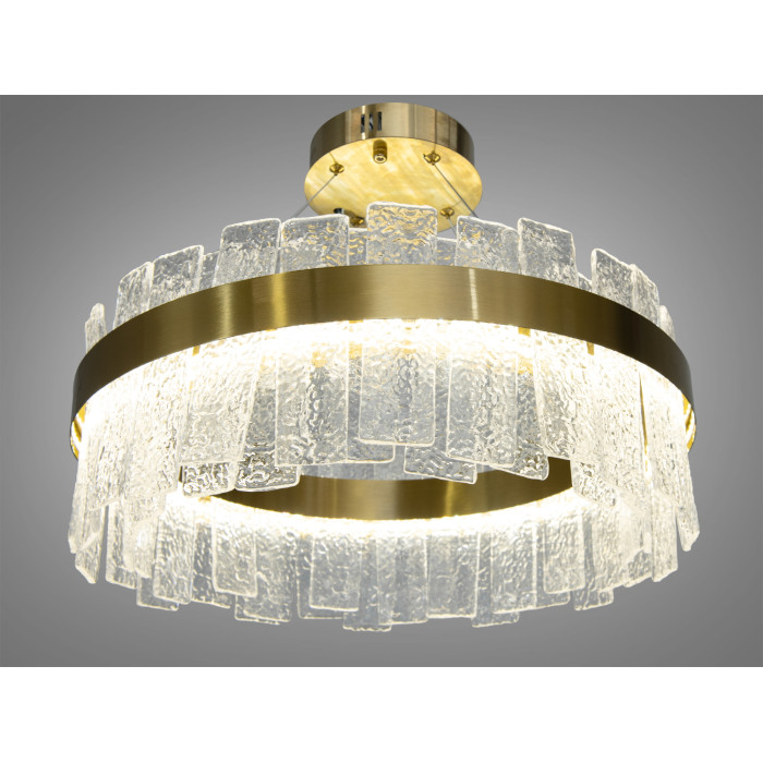 Високоефективна кришталева світлодіодна люстра, 110 Вт, бронза