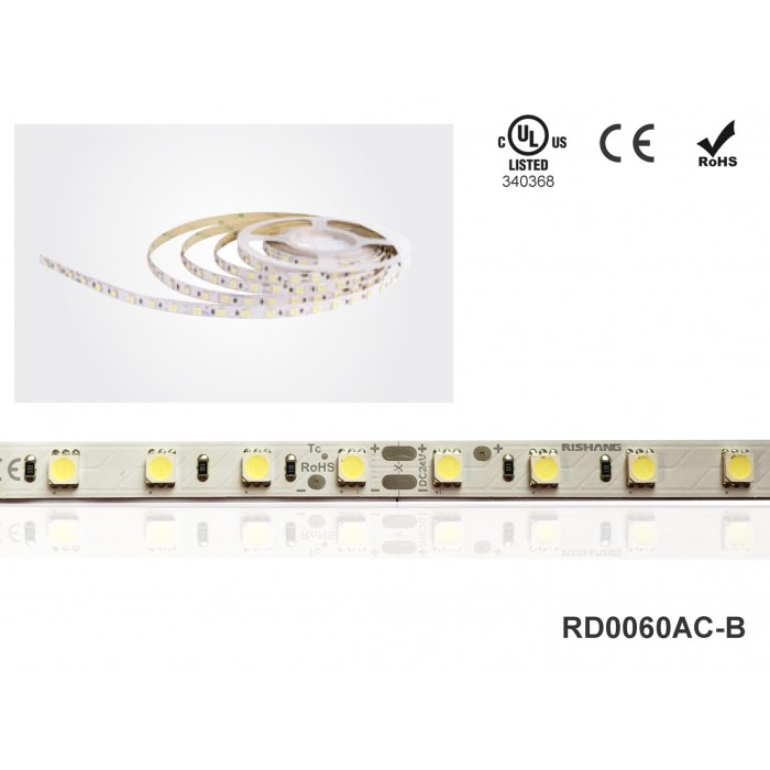 Світлодіодна стрічка RISHANG 60-5050-24V-IP20 10.8W 2700K/6500K 5м (RD0060AC-B-MW)