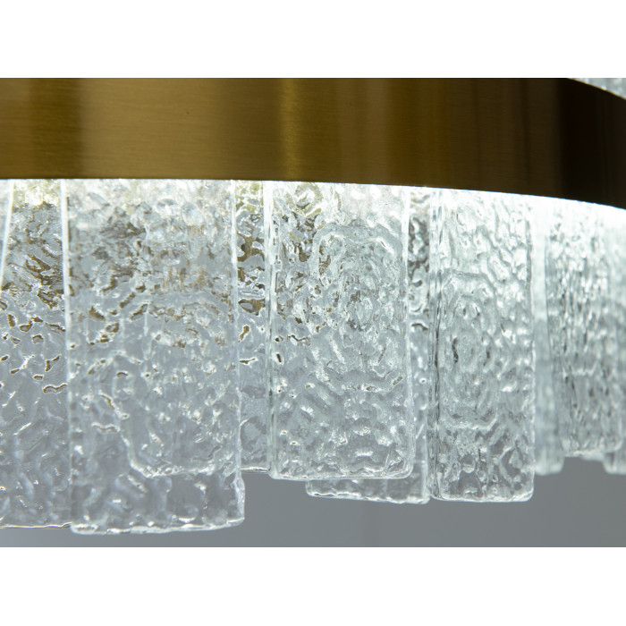 Високоефективна кришталева світлодіодна люстра, 110 Вт, бронза