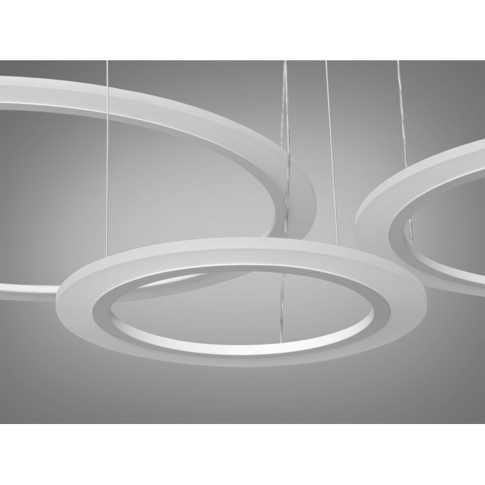 Гармонійна новинка, світлодіодна люстра на тросах, 115 Вт, біла