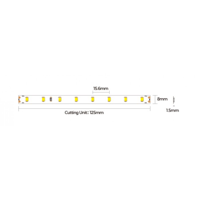 LED стрічка COLORS 64-2835-24V-IP33 4.3W 677Lm 4000K 5м (D864-24V-8mm-NW)